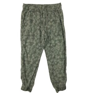 Orvis Women's Green Camo Tencel Paperbag Drawstring Jogger Pants Size‎ M